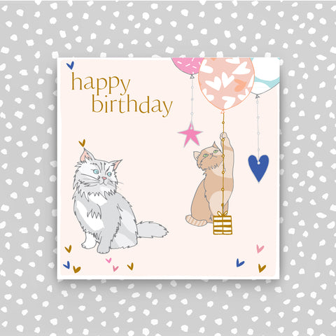 Happy Birthday - Cat and Balloons (CB213)
