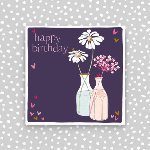 Happy Birthday - Vases Greeting Card (CB251)