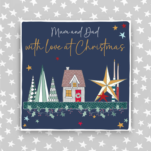 Mum & Dad - With a love at Christmas greeting card (CC01)