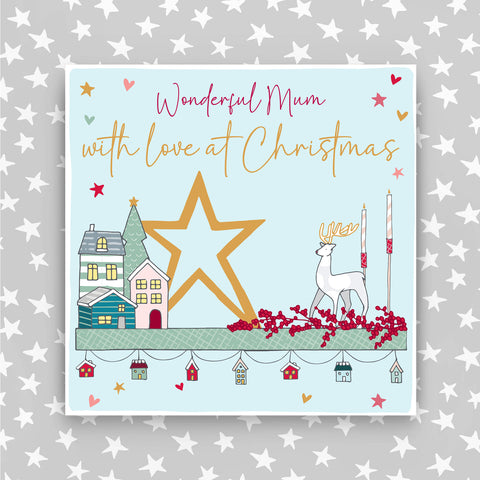 Mum - With a love at Christmas greeting card (CC02)