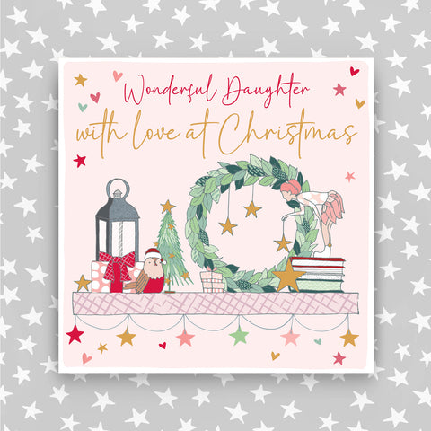 Daughter - With a love at Christmas greeting card (CC08)