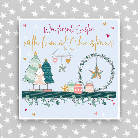 Sister - With a love at Christmas greeting card (CC24)