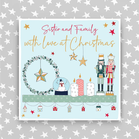 Sister & Family - With a love at Christmas greeting card (CC26)