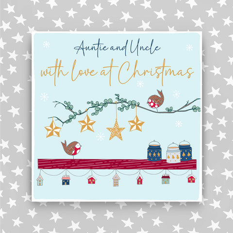 Auntie & Uncle - With a love at Christmas greeting card (CC31)