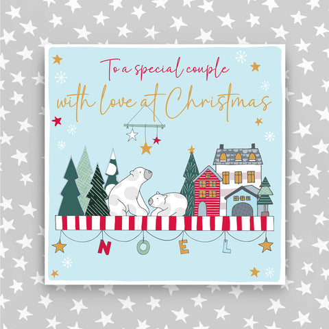 To a special couple - With a love at Christmas greeting card (CC35)