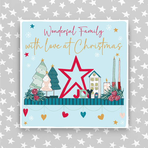 Wonderful Family - With a love at Christmas greeting card (CC36)