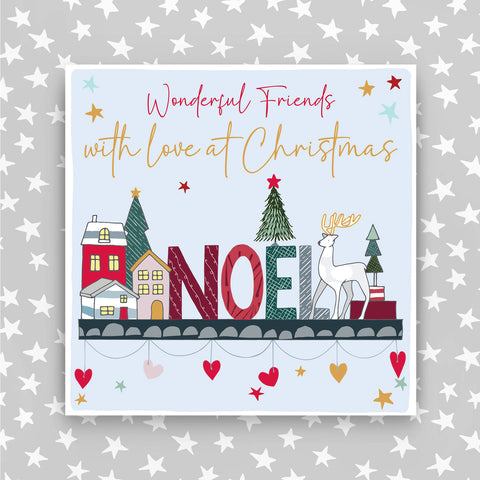 Wonderful Friends - With a love at Christmas greeting card (CC37)