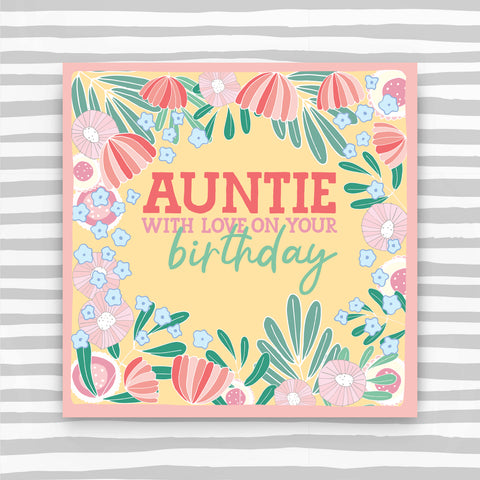 Auntie with love on your Birthday Card (CK55)
