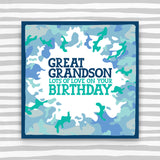 Great Grandson with lots of love on your birthday Card (CK66)