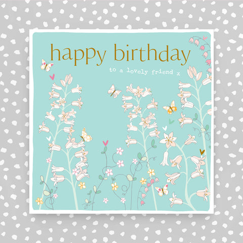 Happy Birthday to a lovely friend greeting card (FB245)