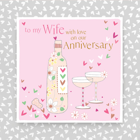 Wife with love on our Anniversary Greeting Card (FB262)
