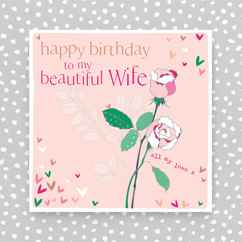 Happy Birthday to my beautiful Wife Greeting Card (FB266)