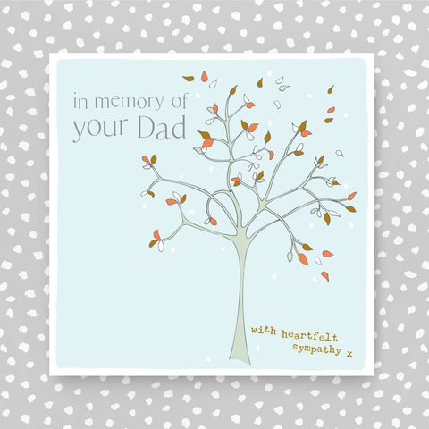 In memory of your Dad - with heartfelt sympathy Greeting Card (FB276)