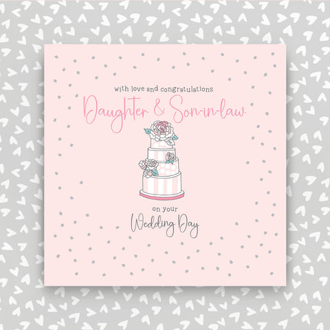 Daughter and Son-in-law on your Wedding day greeting card (GR22)