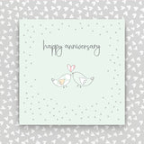 Happy Anniversary with two birds greeting card (GR27)