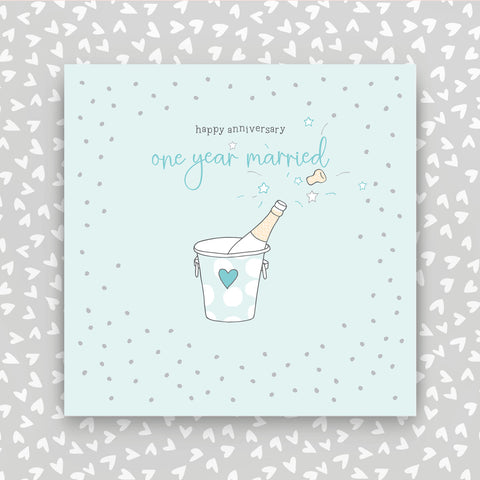 One year married - Happy Anniversary greeting card (GR31)