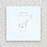 25 years married - Happy Anniversary greeting card (GR32)