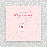 40 years married - Happy Anniversary greeting card (GR34)