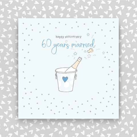 60 years married - Happy Anniversary greeting card (GR36)