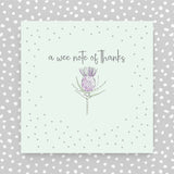Scottish - A wee note of thanks greeting card (GR43)