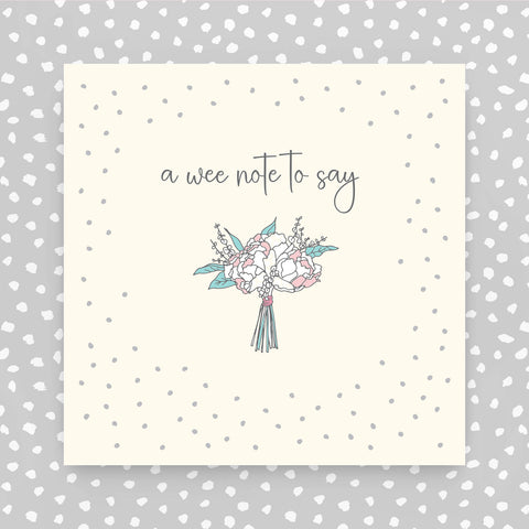 Scottish - A wee note to say greeting card (GR44)