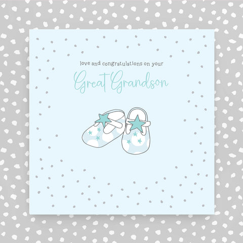 Congratulations on your new Great grandson greeting card (GR66)