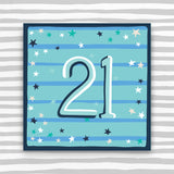 Male Aged 21 Birthday Card (HH19)