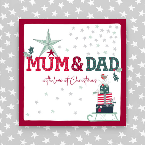 Mum & Dad - With a love at Christmas greeting card (JH01)