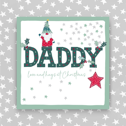 Daddy - Love and hugs at Christmas greeting card (JH04)