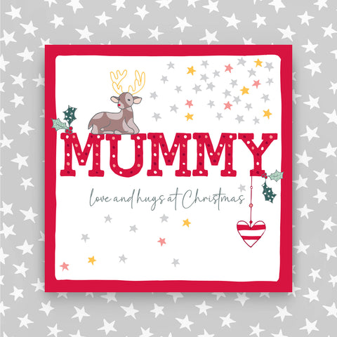 Mummy - Love and hugs at Christmas greeting card (JH05)