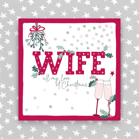 Wife - Happy Christmas greeting card (JH07)