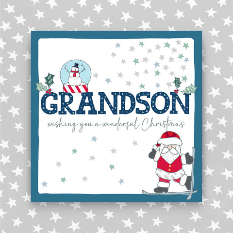 Grandson - Wishing you a wonderful Christmas greeting card (JH11)