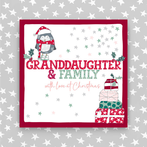 Granddaughter & Family - With a love at Christmas greeting card (JH17)