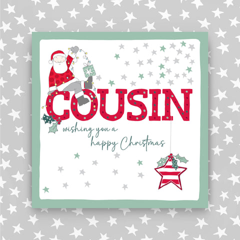 Cousin - Wishing you a happy Christmas greeting card (JH20)