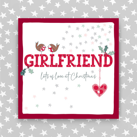 Girlfriend - Lots of love at Christmas greeting card (JH23)