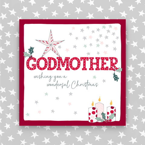 Godmother - Wishing you a wonderful Christmas greeting card (JH25)