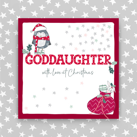 Goddaughter - With a love at Christmas greeting card (JH27)