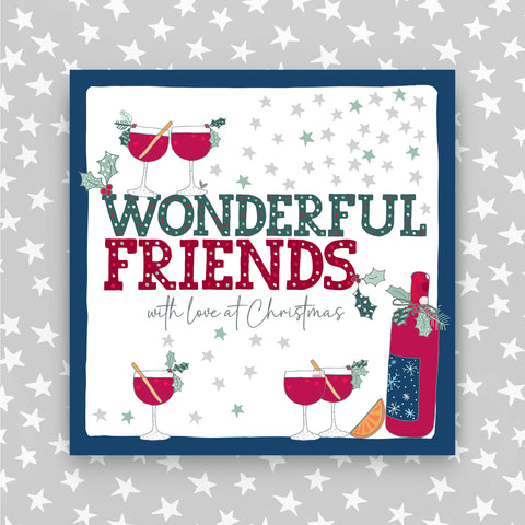 Wonderful Friends - With a love at Christmas greeting card (JH30)