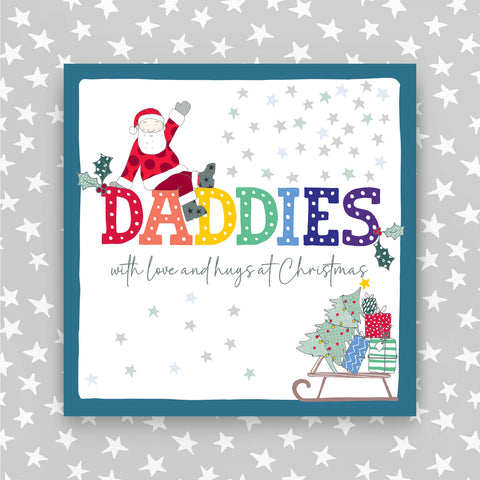 Daddies - With love and hugs at Christmas greeting card (JH36)