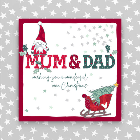 Mum and Dad - Scottish Christmas Card (JH39)