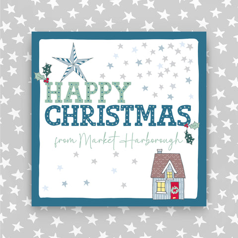 Happy Christmas with house - Personalised (JH43)