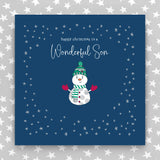 Happy Christmas to my Wonderful Son - Large greeting card (LGR05)