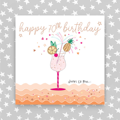 Happy 70th Birthday - Cheers to you Greeting Cad (MA21)