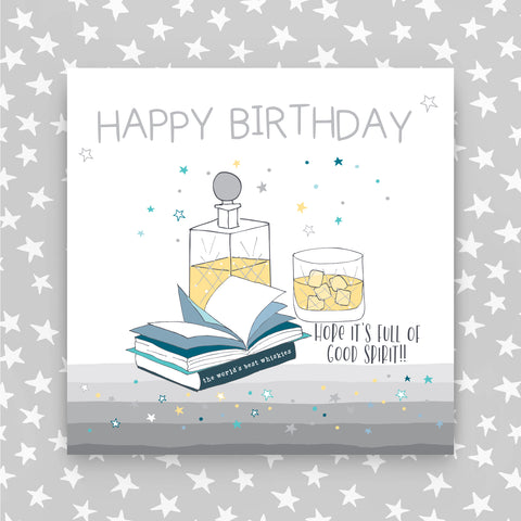 Male Happy Birthday Whisky Greeting Card (MA31)