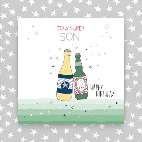 Son Happy Birthday - Birthday Beers Greeting Card (MA37)
