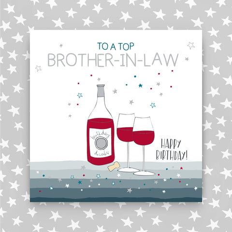 Brother-in-law Happy Birthday Red Wine Greeting Card (MA40)