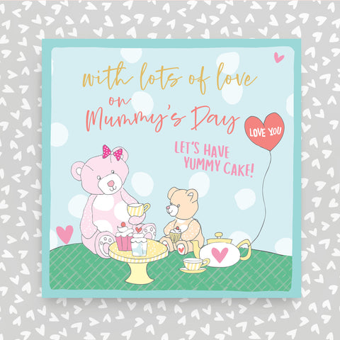 With lots of love on Mummy's Day Greeting Card - Let's have yummy cake (OC40)