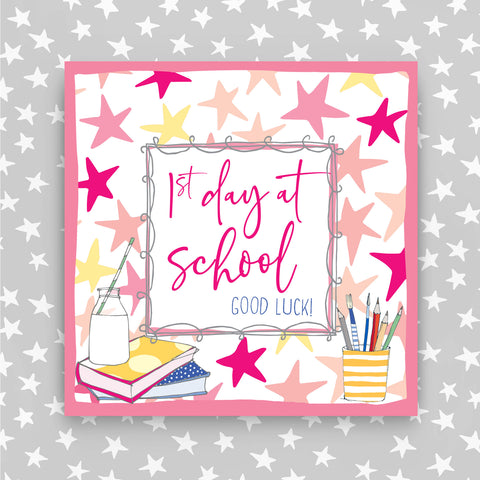 1st Day at School - Pink Stars (TF07)