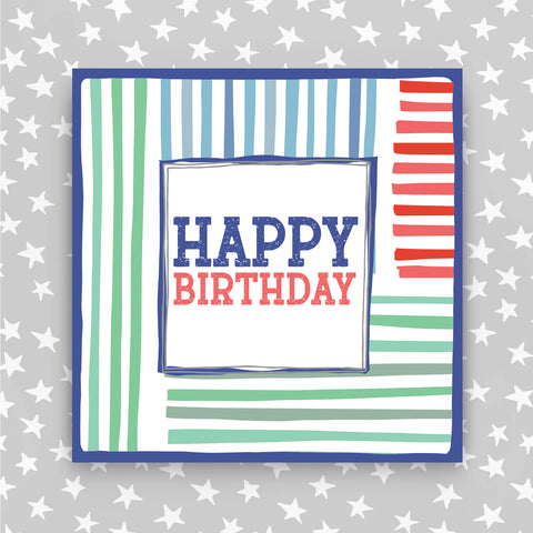 Happy Birthday - Green/Blue/Red stripe (TF47)