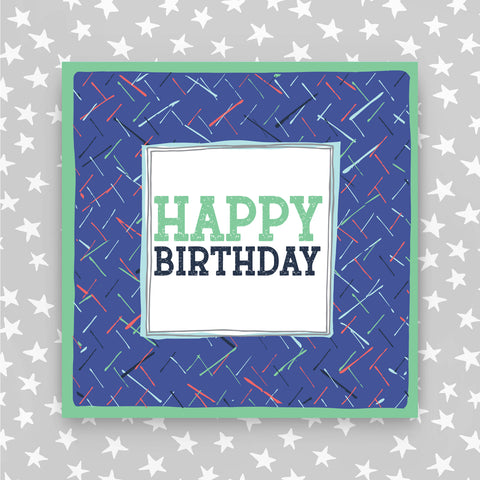 Happy Birthday - Green/Blue/Red dashes (TF48)